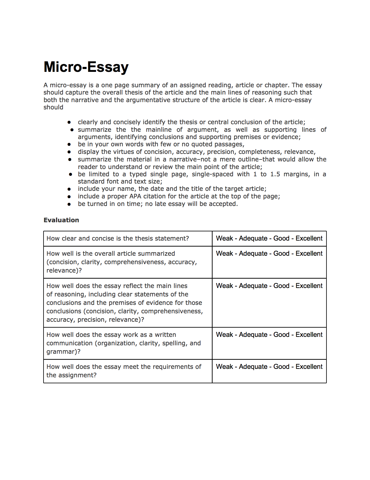thesis for summary essay